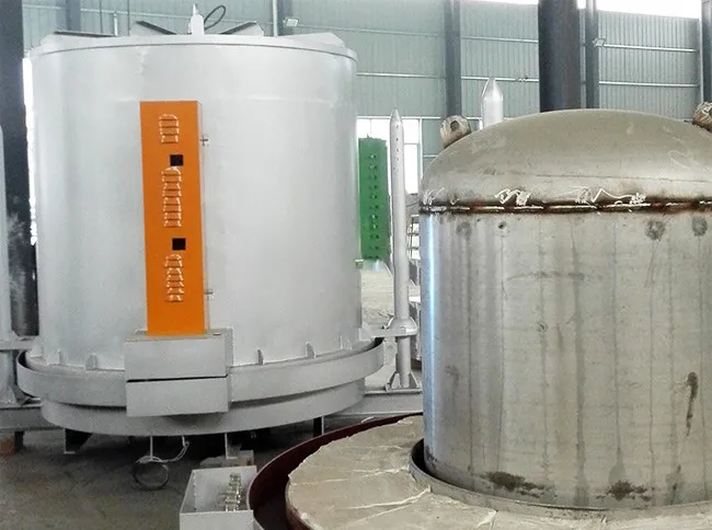 Печь для термической обработки ярких материалов шахтного типа